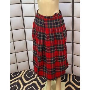 Plaid Red and Black Women's Skirt